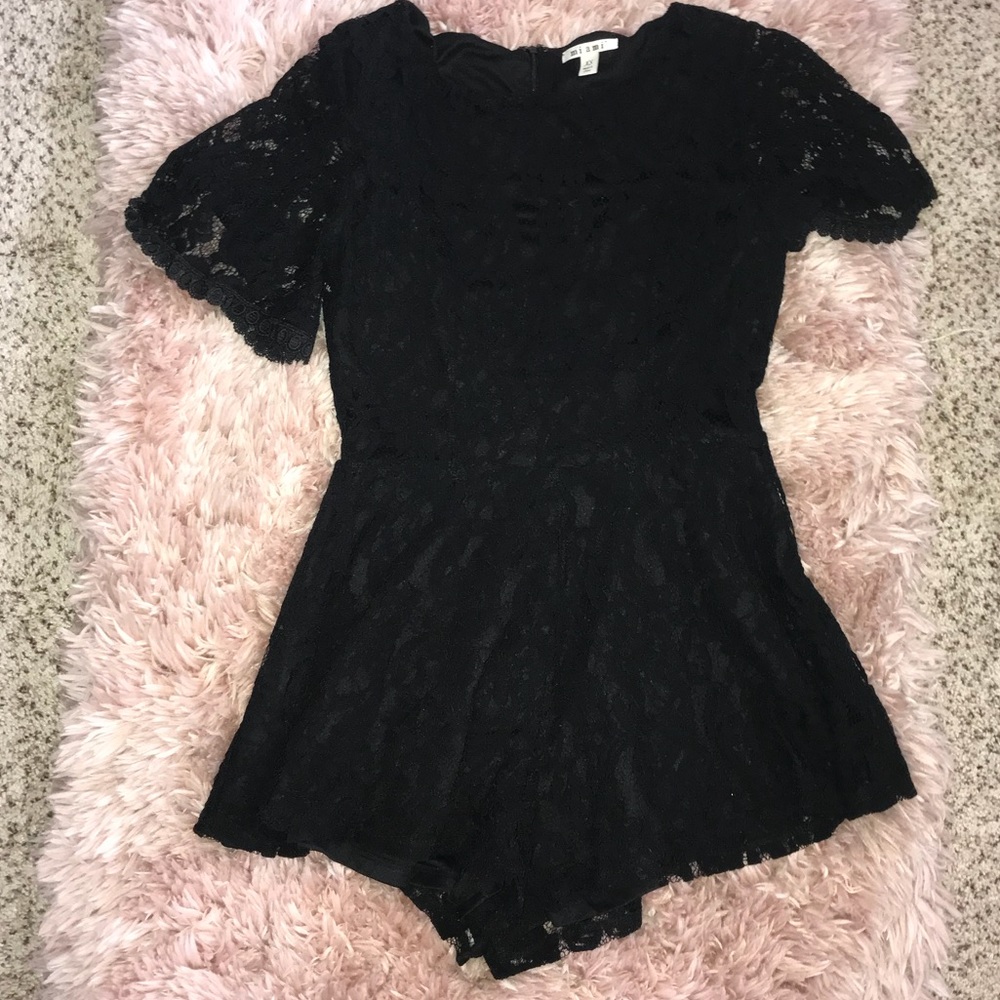Black lace romper